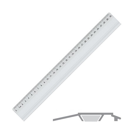 aluminiowa linijka biurowa leniar 30 cm