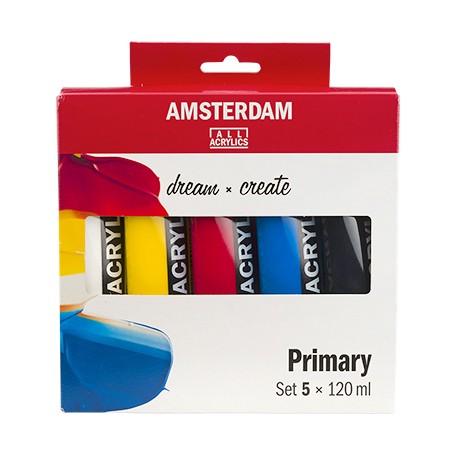Farby akrylowe Talens Amsterdam Primary 5 x 120