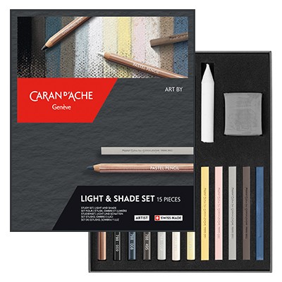 Zestaw rysunkowy Light & Shade, Caran d'Ache, 15 elem.