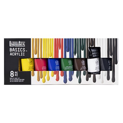 Farby akrylowe Liquitex, zestaw 8 x 75 ml