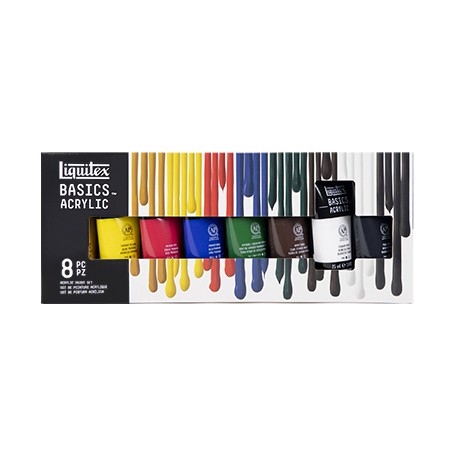 Farby akrylowe Liquitex zestaw 8 x 75 ml