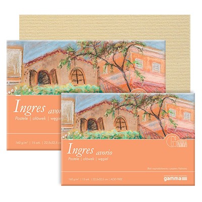Blok do pasteli Ingres Avorio 160 g, 32,5 x 45 cm