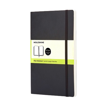 Notes Moleskine czarny, gładki, miękka oprawa, 13x21cm
