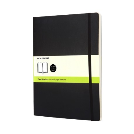 Notes Moleskine czarny, gładki, miękka oprawa, 19x25cm
