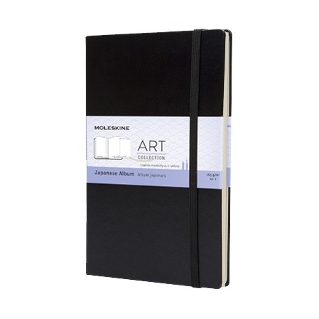 Album japoński Moleskine czarny, twarda oprawa, 13x21cm