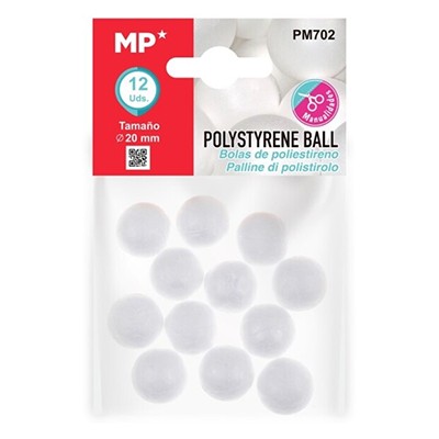 Styropianowe kule 20 mm, 12 sztuk