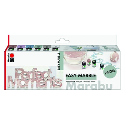 Easy Marble Pastel, marmurkowe farby, 6 kolorów