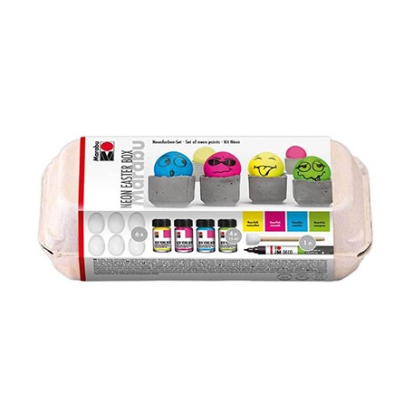 Neon Easter Box, zestaw do malowania pisanek Marabu
