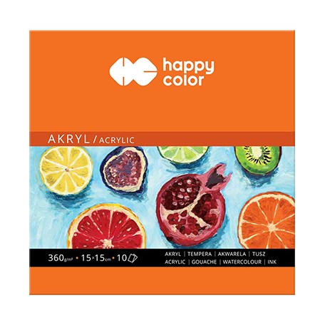 Blok do farb akrylowych Happy Color 15 x 15 cm