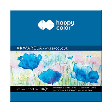 Blok do akwareli Happy color 15 x 15 cm