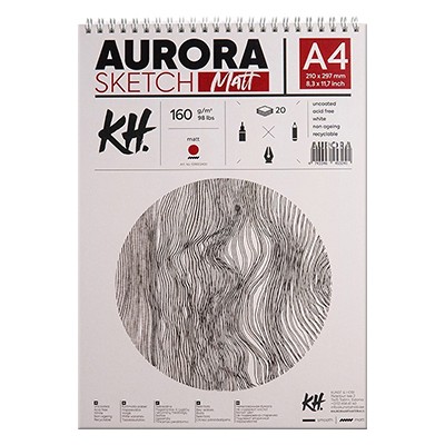 Blok na spirali Sketch Matt Aurora A4 160 g