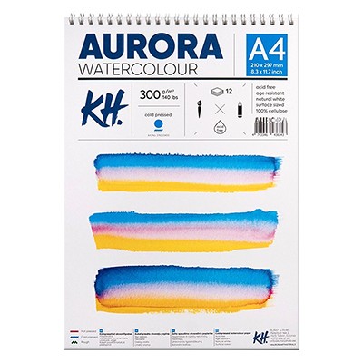 Blok akwarelowy, spirala Aurora CP A4 300 g