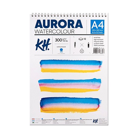 Blok akwarelowy, spirala Aurora CP A4 300 g