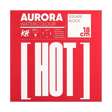 Blok do akwareli Aurora Hot pressed 18 x 18 cm