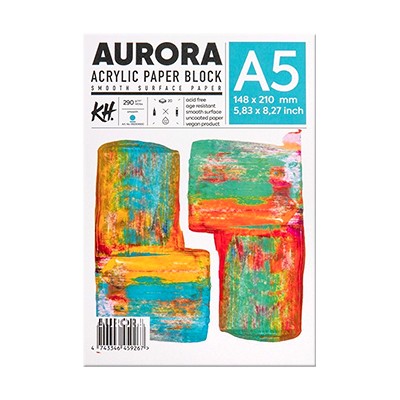 Blok do farb akrylowych Aurora A5, 290 g, 20 ark.