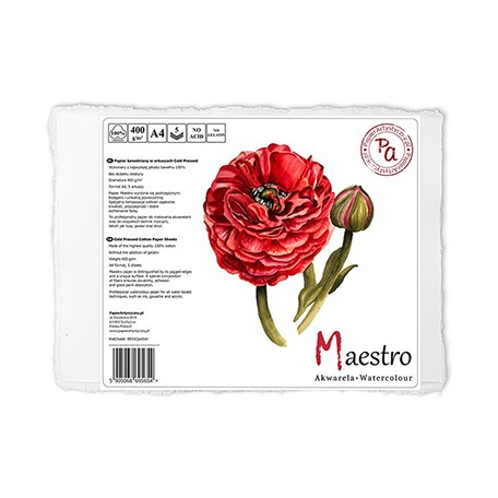 Papier do akwareli Maestro CP A4, 400 g, 5 ark.