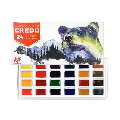 Farby akwarelowe w kostkach Credo