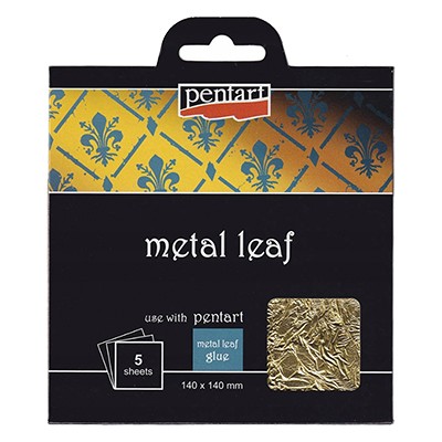Szlagmetal Gold, Pentart, 14 x 14 cm, 5 arkuszy