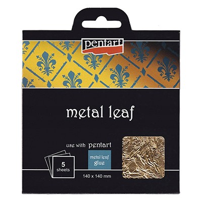 Szlagmetal Gold 2, Pentart, 14 x 14 cm, 5 arkuszy