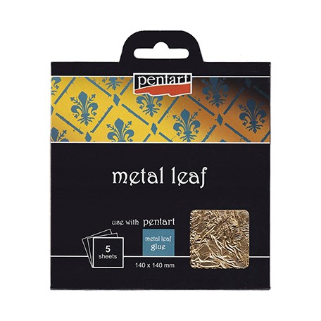 Szlagmetal Gold 2, Pentart, 14 x 14 cm, 5 arkuszy