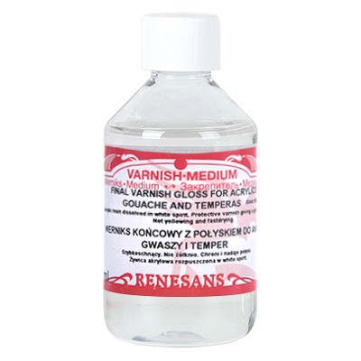 Werniks błyszczący do akryli, gwaszy i temper, 250 ml