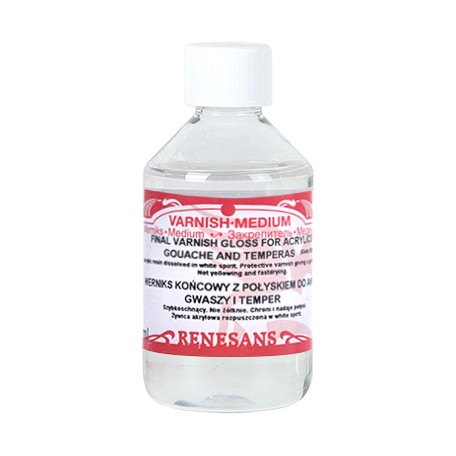 Werniks błyszczący do akryli, gwaszy i temper, 250 ml