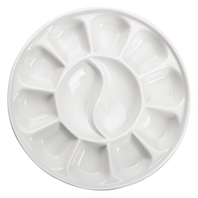 Porcelanowa paleta do akwareli 12 komór, śr. 19 cm