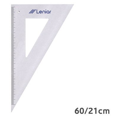 Trójkąt metalowy, ekierka Leniar, 60/21 cm
