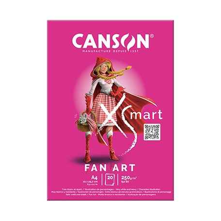 Blok XSmart Fan Art A4, 50 ark. 250 g/m²