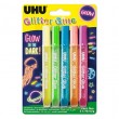 Klej z brokatem 'Glow', UHU, zestaw 5 kol. x 10 ml