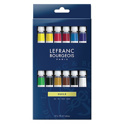 Farby olejne Lefranc & Bourgeois, 12 x 10 ml
