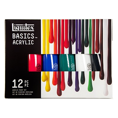 Farby akrylowe Liquitex, zestaw 12 x 118 ml