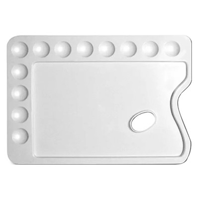 Paleta malarska plastikowa prostokątna 12 komór 25 x 35 cm