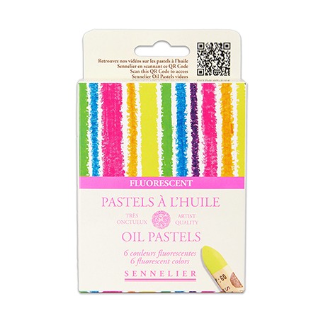 Pastele olejne Fluorescent Sennelier, 6 kolorów