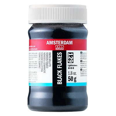 129 Black, sypki brokat Talens Amsterdam, 50 g