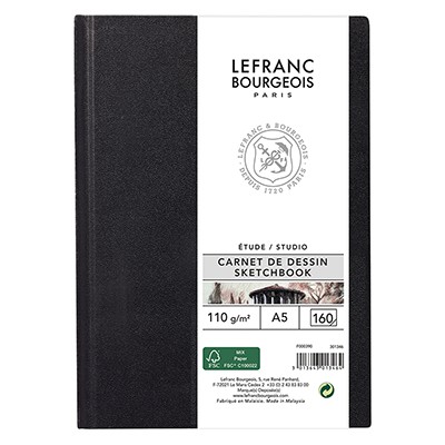 Blok rysunkowy Studio Sketchbook L&B, 80 arkuszy 110 g/m² A5