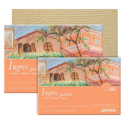Blok do pasteli Ingres Gialletto 160 g, 22,5 x 32,5 cm
