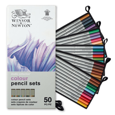 Komplet kredek rysunkowych Winsor & Newton 50 kolorów