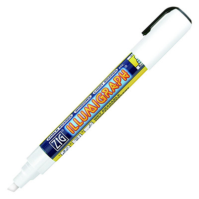 White – pisak kredowy Illumigraph Kuretake, 6 mm