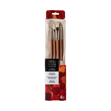 Zestaw pędzli Oil Synthetic Hog W&N + płócienne etui