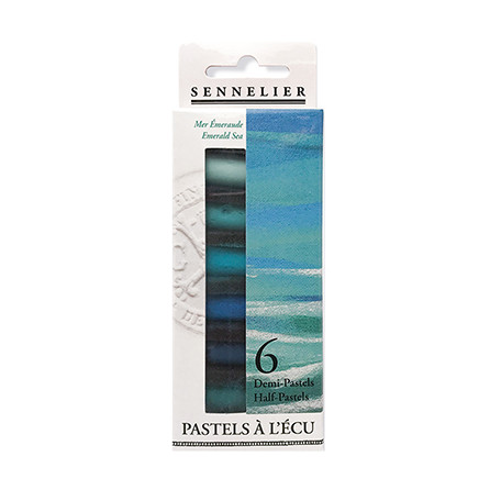 Emerald Sea, pastele suche Sennelier, 6 kolorów – połówki