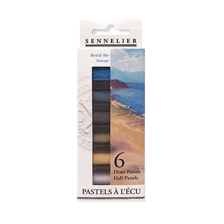 Seascape, pastele suche Sennelier, 6 kolorów – połówki