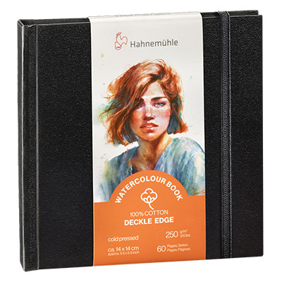Watercolur Book Deckle Edge Hahnemühle 14 x 14 cm