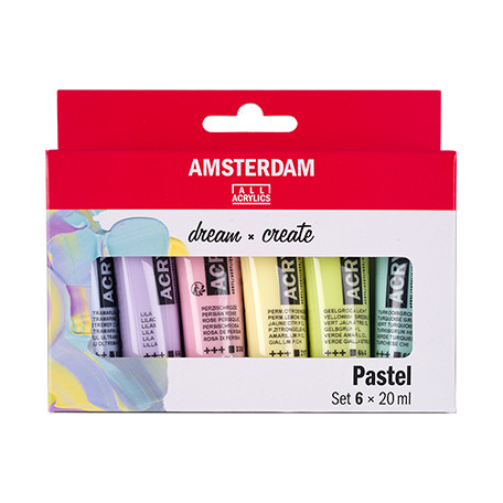 Farby akrylowe Talens Amsterdam Pastel, 6 x 20 ml