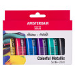 Farby akrylowe Talens Amsterdam Colorful Metallic, 6 x 20 ml