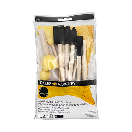 Zestaw pędzli gąbkowych Simply Daler Rowney, 10 sztuk