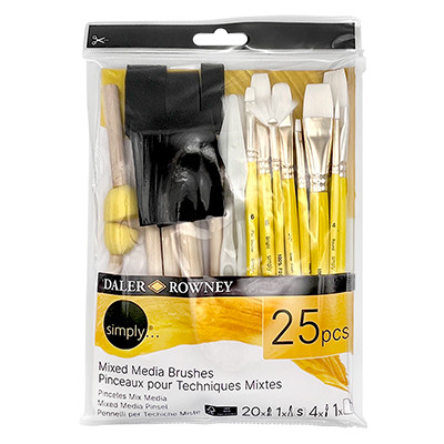 Zestaw pędzli Simply Daler Rowney, 25 sztuk