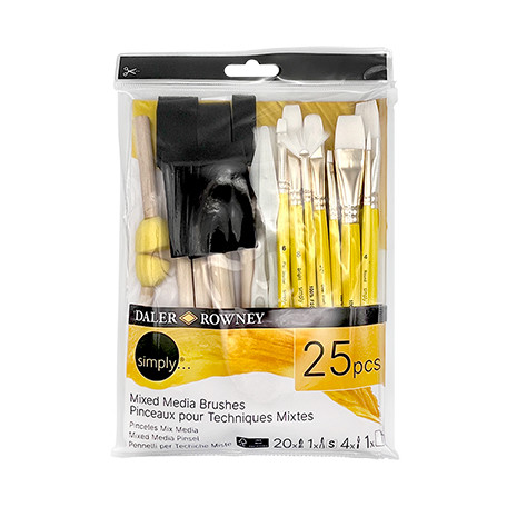 Zestaw pędzli Simply Daler Rowney, 25 sztuk