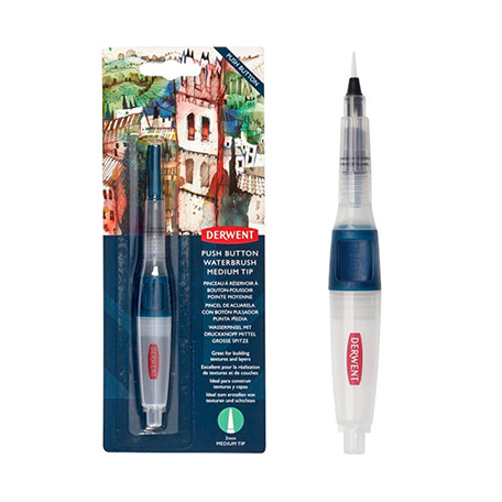 Push Button Waterbrush Derwent