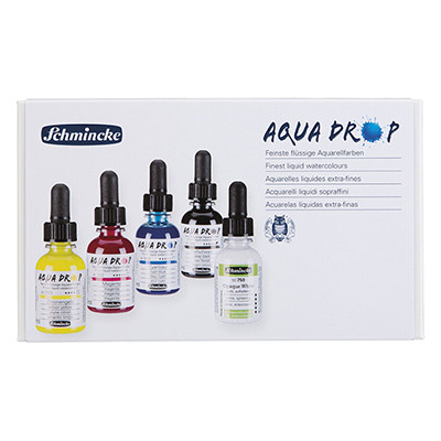 Zestaw akwareli w płynie Aqua Drop Schmincke, 5 x 30 ml